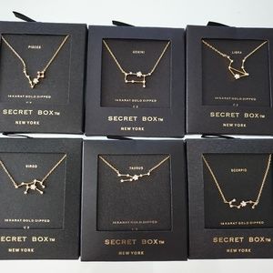 Zodiac Necklace 4k Gold Dipped Cz 
